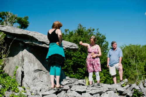 dowising at local dolmen on Earthwise tour