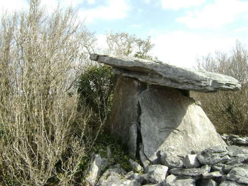 hidden dolmen near Gort and Kinvara in the Burren