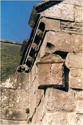 Sundial Stone Borthwick Church near Rosslyn Chapel on sacred sites tour scotland